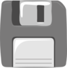 Blank Gray Floppy Disk Clip Art
